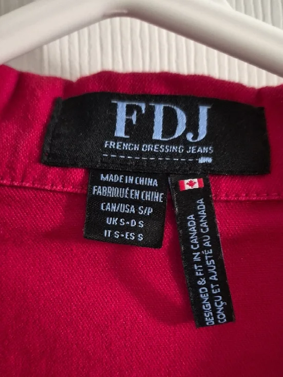 FDJ Women's Red Button Jacket - Picture 2 of 3